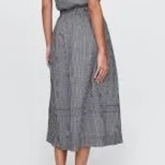 Gap X Doen Gingham Navy & White Maxi Skirt - Picture 2 of 7